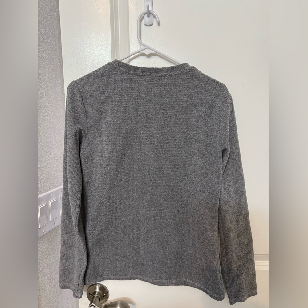Hurley Heather Gray Long Sleeve Women’s Tee - Picture 2 of 3
